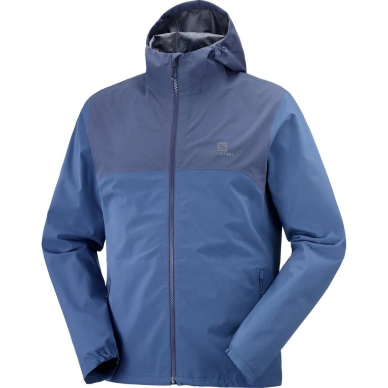 Navy Salomon Essential Waterproof 2.5 L Men's Shell Jackets | IE XS9458